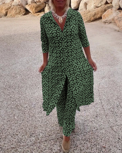 Amalia | Vintage Two-Piece Printed Set