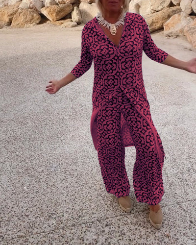 Amalia | Vintage Two-Piece Printed Set