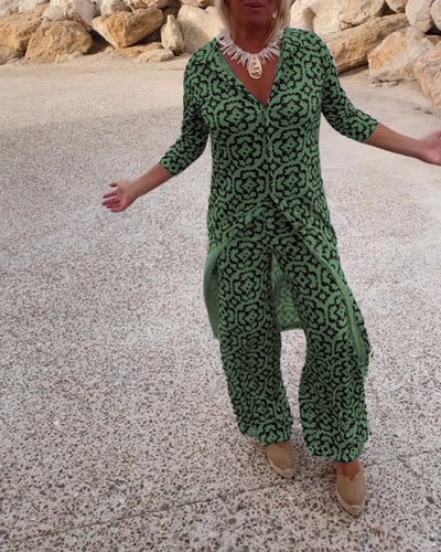 Amalia | Vintage Two-Piece Printed Set