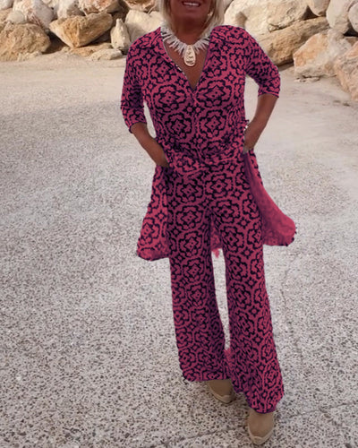 Amalia | Vintage Two-Piece Printed Set