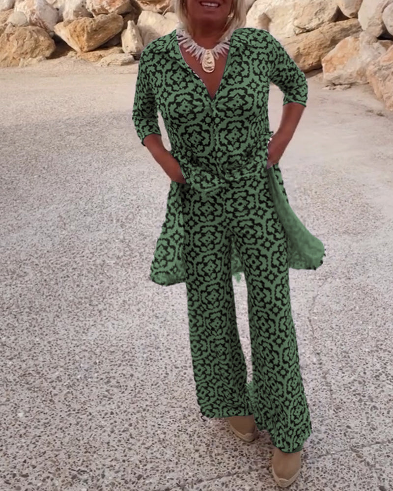 Amalia | Vintage Two-Piece Printed Set
