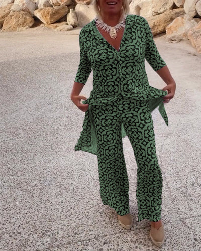 Amalia | Vintage Two-Piece Printed Set