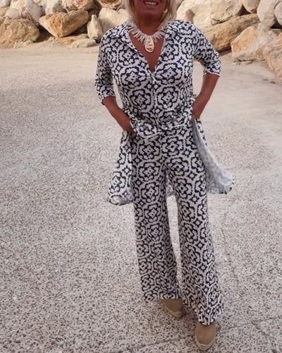 Amalia | Vintage Two-Piece Printed Set