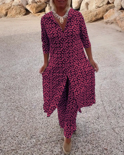 Amalia | Vintage Two-Piece Printed Set