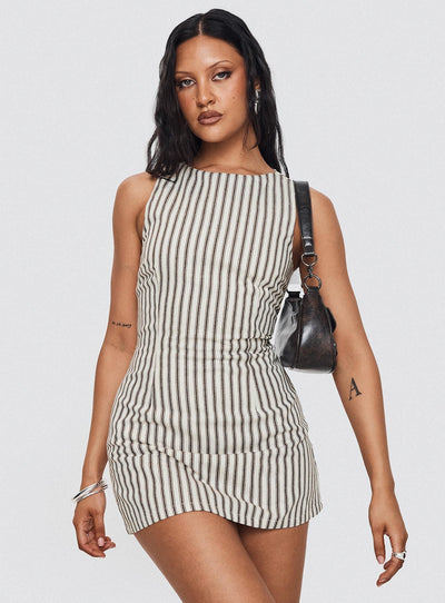 Yumiko | Striped Mini Dress