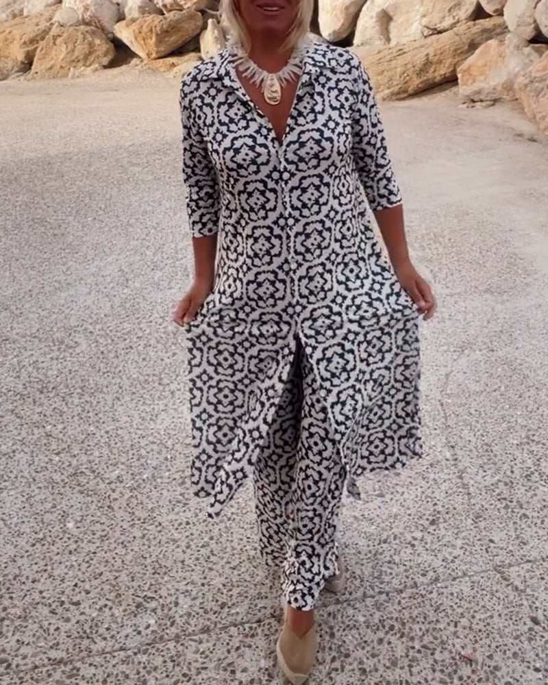 Amalia | Vintage Two-Piece Printed Set