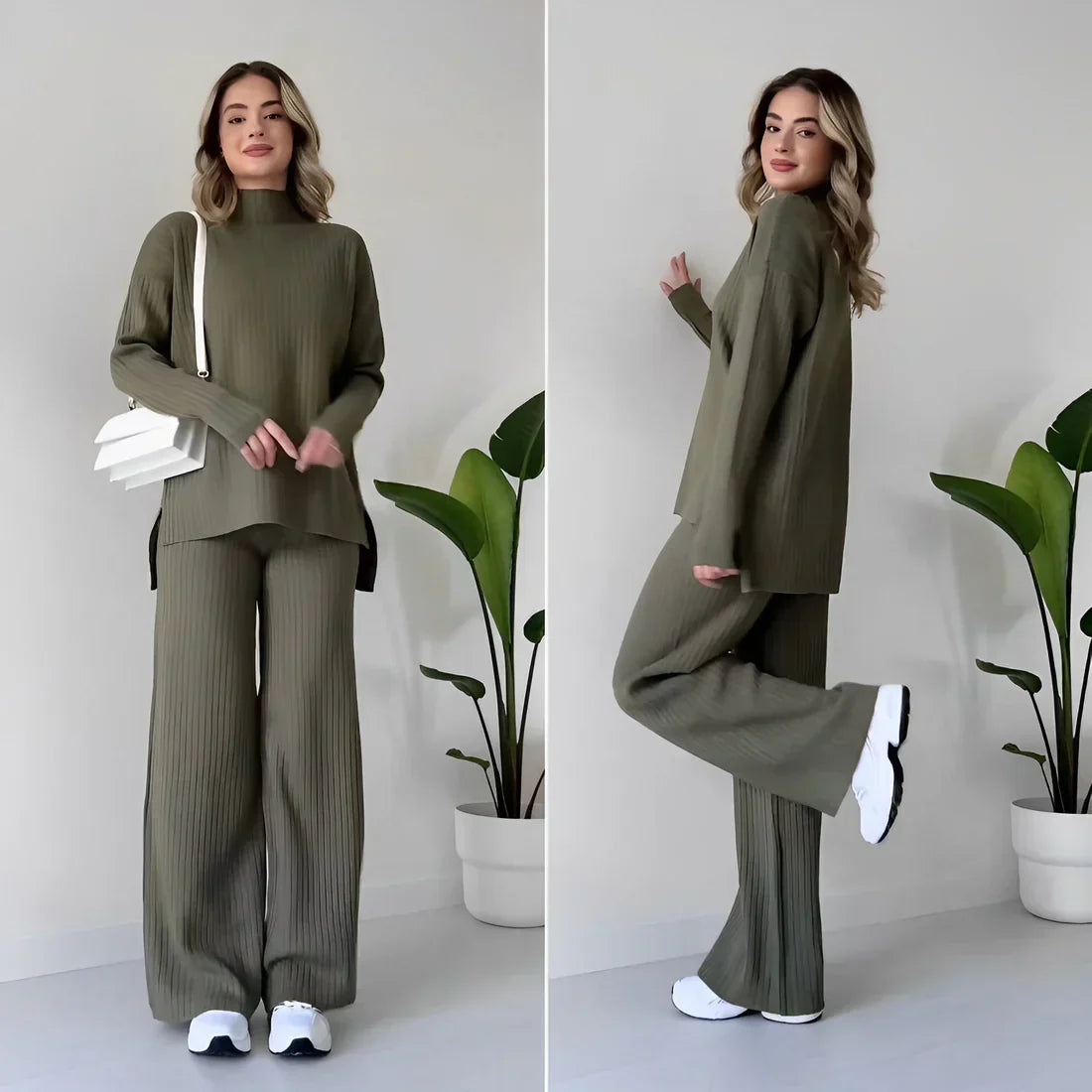 IVORY | CHICH TURTLENECK TWO PIECE
