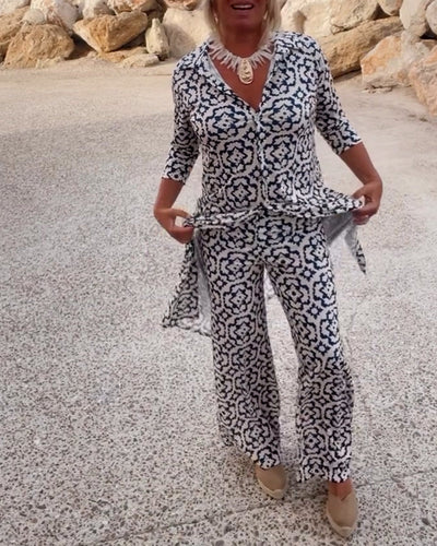 Amalia | Vintage Two-Piece Printed Set